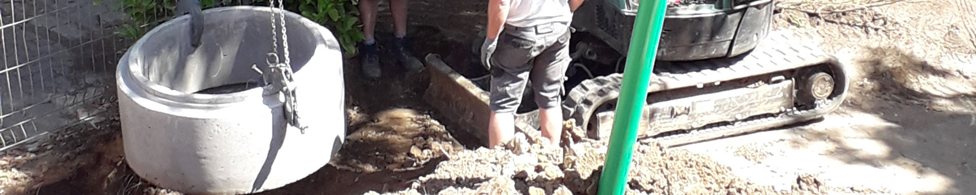 Bau eines Schmutzwasserschachtes